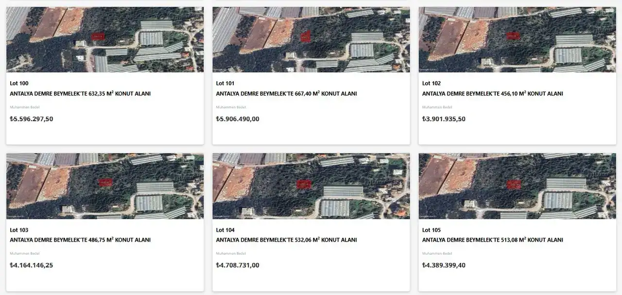 Antalya’da 30 TOKİ Arsası Satılıyor 3